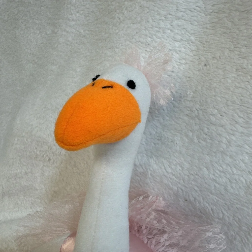 Russ Berrie Olivia Ostrich Ballerina Plush Pink Tutu White Bird 7419